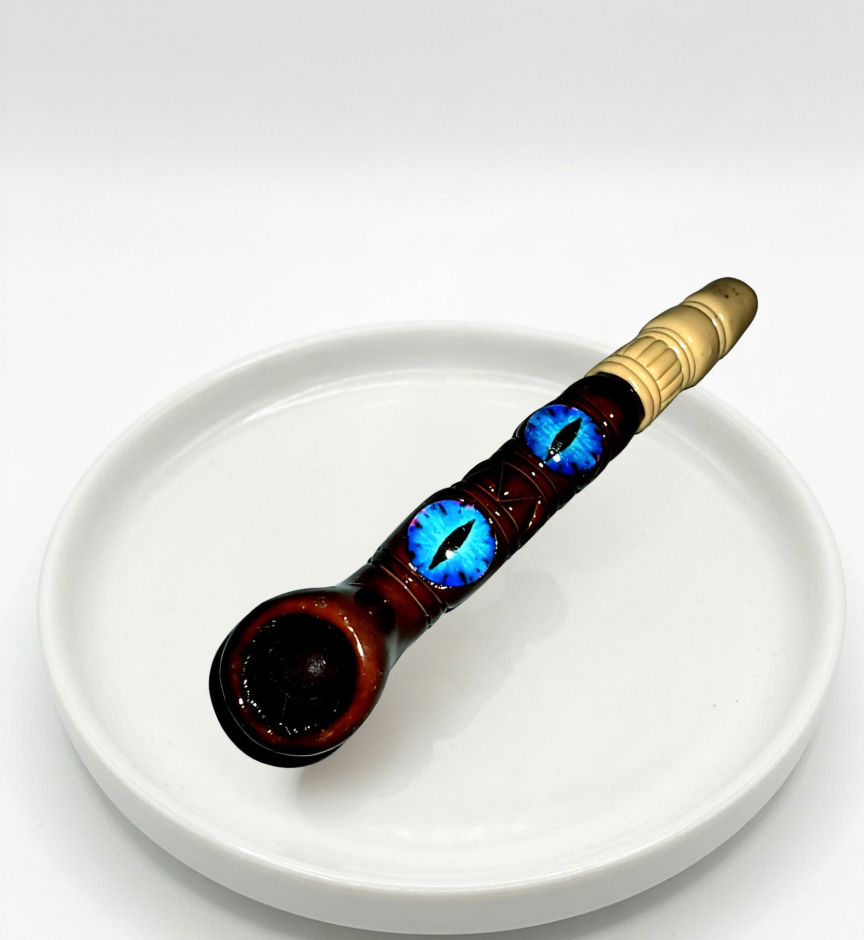 Dual Blue Dragon Eye Pipe