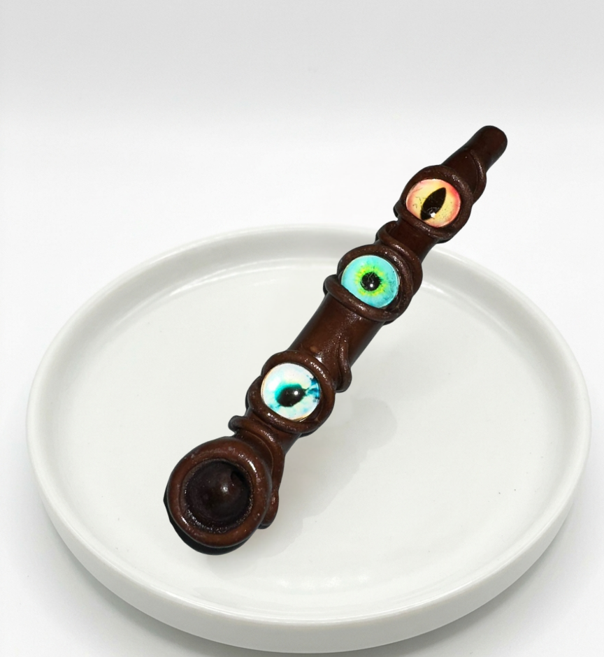 Triple Mixed Eye Wand Pipe