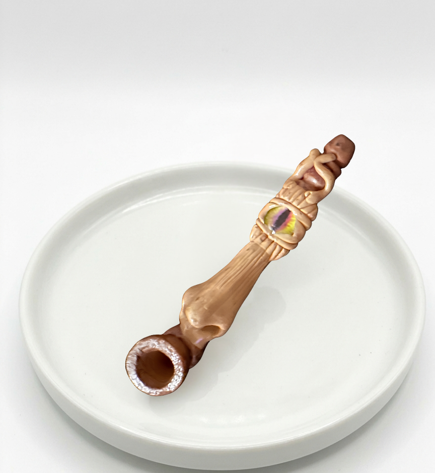 Single Rainbow Dragon Eye Wand Pipe