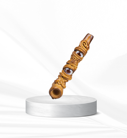 Dual Serpent Eye Wand Pipe